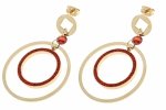 gold earrings made of stainless steel