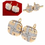 gold plated earrings with exclusive cubic zirconia