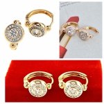 exclusive swarovski gold-plated earrings