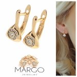 gold plated earrings with exclusive cubic zirconia
