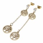 gold earrings made of stainless steel