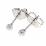 3625 Srebrne kolczyki kulki pozłacane białym złotem Xuping wtyczki 3mm