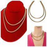 001b Złoty łańcuszek naszyjnik 40+5 stal chirurgiczna 316L Viki lady 