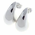 529f Srebrne kolczyki pozłacane białym złotem Xuping wiszące sople krople łezki