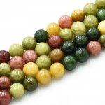 4973 Agat kamień naturalny kula 10mm pasmo 38cm