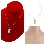 3342 Złoty łańcuszek naszyjnik 39+5 stal chirurgiczna 316L Viki lady