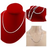 1532 Srebrny łańcuszek naszyjnik 50cm stal chirurgiczna 316L celebrytka żmijka