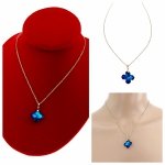 1556 Złoty łańcuszek Austrian Crystal 40+5 naszyjnik pozłacany 14K Xuping