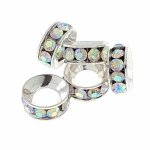 4890 Zawieszka przekładka Shamballa cyrkonie charms element do wyrobu biżuterii 10mm 1 sztuka