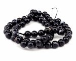 071 Turmalin czarny kamień naturalny kula 6mm sznur 39cm