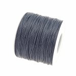 05 Sznurek jubilerski woskowany ciemny szary 0,5mm 1metry