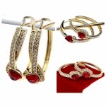 650 Kolczyki złote pozłacane Austrian Crystal wiszące 14K cyrkonie Xuping 