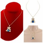 @3138 Złoty łańcuszek Austrian Crystal 40+5 naszyjnik pozłacany 14K Xuping miś