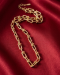 1213 Złoty łańcuszek celebrytka 48+5cm naszyjnik pozłacany 14k 