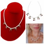 2265 Złoty łańcuszek 45+5 naszyjnik stal chirurgiczna nierdzewna 316L wiśnie 