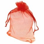 pu58 1x woreczek na biżuterię  / prezent z organzy ze sznurkiem 10/15