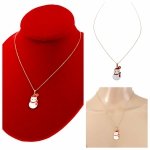 @1009 Złoty łańcuszek świąteczny 45+5 naszyjnik stal chirurgiczna Boże Narodzenie święta bałwan