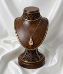 4145 Złoty łańcuszek naszyjnik 40+5cm pozłacany 14k kryształek