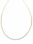 3109  Złoty łańcuszek 45cm  stal chirurgiczna rose gold