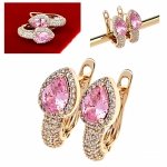 эксклюзивные серьги с позолотой swarovski