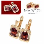 эксклюзивные серьги с позолотой swarovski