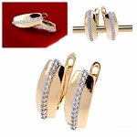 эксклюзивные серьги с позолотой swarovski