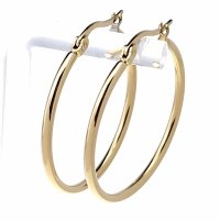 goldene Ohrringe aus Edelstahl 