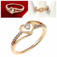 gold ring 18,60mm. gold-plated engagement xuping 