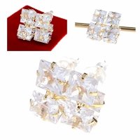 gold plated earrings with exclusive cubic zirconia 