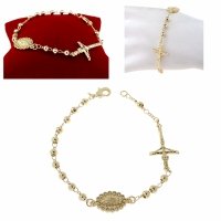 4380 Bransoletka elegancka złota 17+3cm pozłacana 14k 