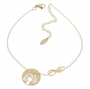 BRACELET GOLD CELEBRITY NEREZOVÁ OCEL