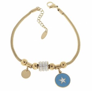 BRACELET GOLD CELEBRITY NEREZOVÁ OCEL