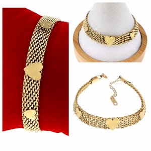 BRACELET GOLD CELEBRITY NEREZOVÁ OCEL