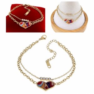 BRACELET GOLD CELEBRITY NEREZOVÁ OCEL 