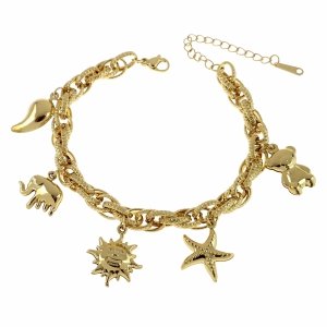 BRACELET GOLD CELEBRITY NEREZOVÁ OCEL