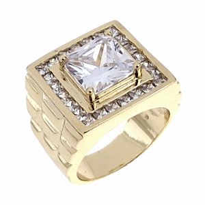 zlatý prsten 18,60 mm. zlacený záběr xuping 