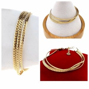 BRACELET GOLD CELEBRITY NEREZOVÁ OCEL