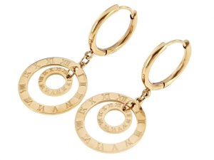 goldene Ohrringe aus Edelstahl
