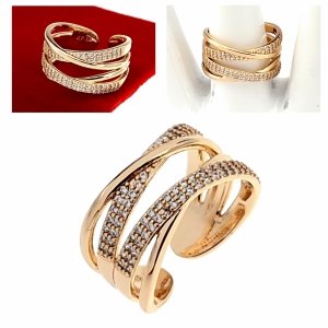 Goldring 17,00 mm. vergoldete Verlobung Xuping 