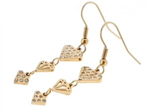 goldene Ohrringe aus Edelstahl