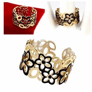 Ring 18,30 mm, goldener Edelstahl