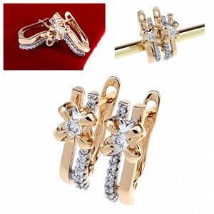 exklusive swarovski vergoldete ohrringe