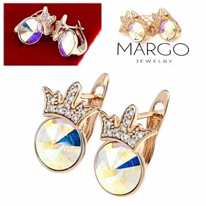 exklusive swarovski vergoldete ohrringe