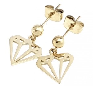 goldene Ohrringe aus Edelstahl