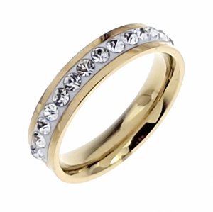 Ring 19,00 mm, goldener Edelstahl