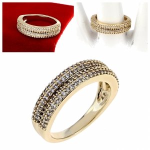Goldring 18,60 mm. vergoldete Verlobung Xuping