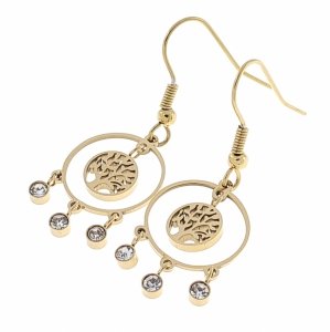 goldene Ohrringe aus Edelstahl