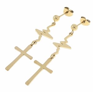 goldene Ohrringe aus Edelstahl