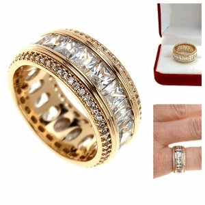 Goldring 18,60 mm. vergoldete Verlobung Xuping