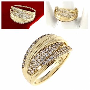 Goldring 18,60 mm. vergoldete Verlobung Xuping